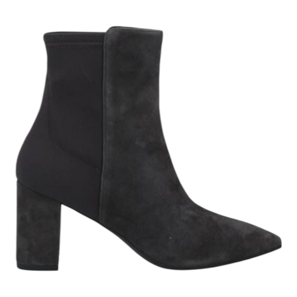 Stuart Weitzman Lonnie 75 Suede Booties, Slate Gray US 5.5 MSRP $575 New